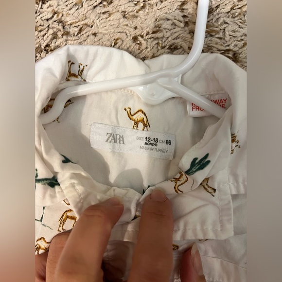 Zara Button down shirt short sleeves desert print - Picture 10 of 10